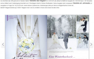 Zeitschriftenausgabe der Verführer mit einem Artikel über den Hochzeitsfotograf Marc Birkhoelzer Berlin www.hochzeitsaufnahmen.com